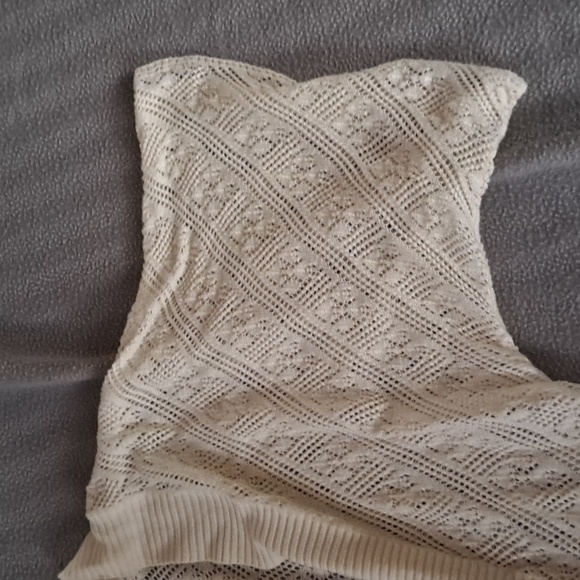 Vintage Old Navy Beige Lace Knit Top Good Condition - Picture 4 of 4